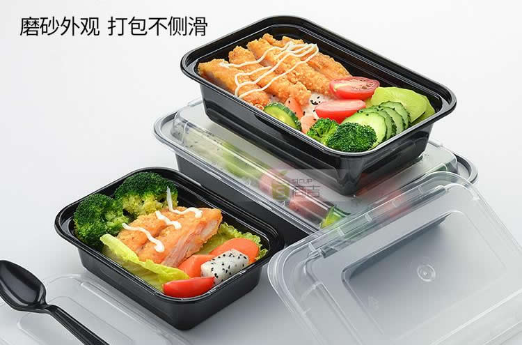 一次性塑料飯盒，PE為原材料